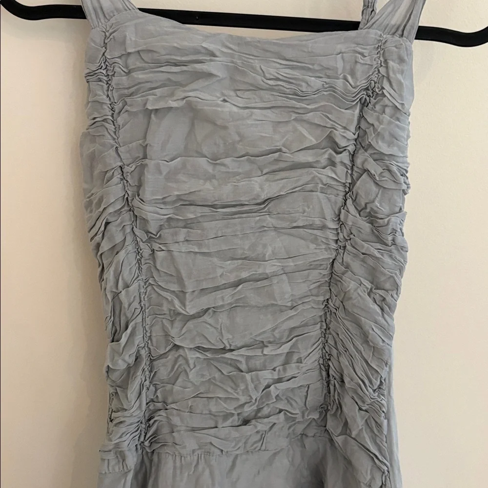 Italian-Made Whimsical Rouched Halter Dress - Picture 6 of 9